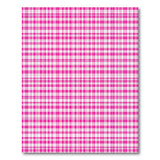 Pink White Gingham Plaid Area Rug