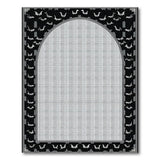 Gothic Bat Arch Black White Rug