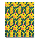 ODIKA Washable Abstract Geometric Yellow & Green Low Pile Area Rug