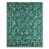 Emerald Green Diamond Geometric Area Rug