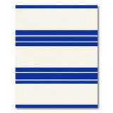 Navy Blue and Cream Striped Area Rug
