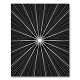 Black and White Starburst Black White Geometric Area Rug