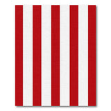 Bold Red and White Vertical Stripe Area Rug