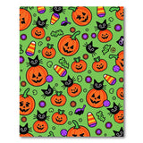 Cute Halloween Black Cats Jack-o-Lanterns Rug
