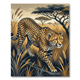 Prowling Leopard Savanna Area Rug