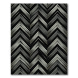 Geometric Modern Black and White Bold Zigzag Black White Geometric Area Rug