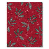 Vibrant Red Leaf Pattern Area Rug