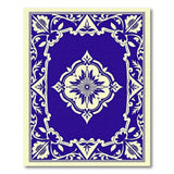 Blue and Teal Navy Blue Persian Star Medallion Area Rug