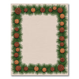 Rustic Pine Garland Area Rug