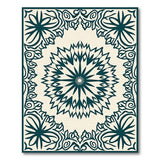 Mandala Teal Mandala Persian Area Rug