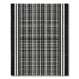 Black White Plaid Geometric Modern Area Rug