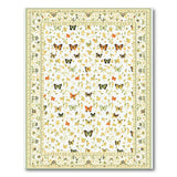 Vintage Butterfly Garden Area Rug