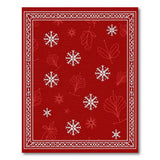 Red Snowflake and Autumn Leaf Area Rug