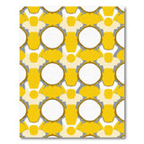 Bold Yellow Geometric Interlock Area Rug
