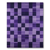 Purple Navy Geometric Patchwork Area Rug