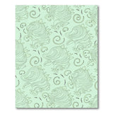 Whimsical Mint Green Floral Swirl Area Rug