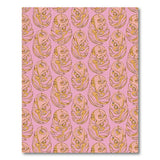 Pink Swirling Leaf Abstract Area Rug