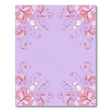 Purple Pink Floral Swirl Vintage Rug