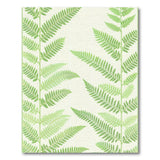 Floral Vintage Lush Green Fern Fronds Area Rug