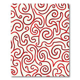Abstract Area Bold Red Swirl Abstract Area Rug