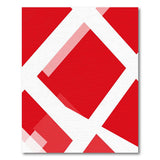 Bold Red Geometric Diamond Area Rug