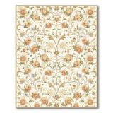 Vintage Floral Ivory Peach Area Rug