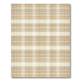 Rustic Farmhouse Beige Plaid Check Area Rug