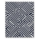 Geometric Modern Black and White Bold Black White Geometric Maze Rug