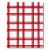 Red Gingham Check Plaid Area Rug