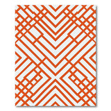 Vibrant Orange Crisscross Geometric Rug