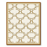 Geometric Modern Gold and Silver Gold Geometric Lattice Area Rug
