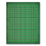 Vibrant Green Grid Checkered Area Rug