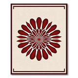 Red Mandala Starburst Area Rug