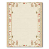 Charming Bunny Floral Border Area Rug