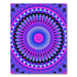 Vibrant Purple Mandala Geometric Area Rug