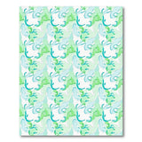 Blue and Teal Teal Abstract Organic Shapes Area Rug