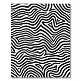 Bold Wavy Zigzag Black White Area Rug