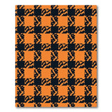 Vibrant Orange Black Houndstooth Area Rug