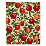 Red Apple Orchard Fruit Pattern Area Rug