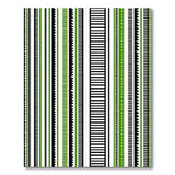 Bold Green Black Zigzag Stripe Area Rug