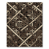 Interwoven Geometric Brown Tan Area Rug