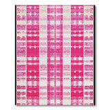 Distressed Vintage Distressed Pink Plaid Area Rug