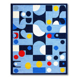 Bold Geometric Abstract Area Rug in Multi-Color