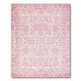 Pink Pink Geometric Lattice Area Rug