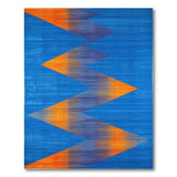 Multi-color and Patterns Vibrant Orange Chevron Geometric Area Rug