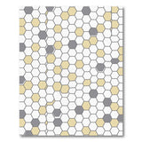 Modern Honeycomb Hexagon Grey Beige Area Rug