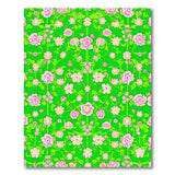 Blush Pink Peonies on Lush Green Area Rug