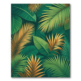 Lush Green Palm Fronds Area Rug