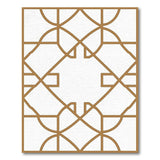 Gold Geometric Lattice Area Rug