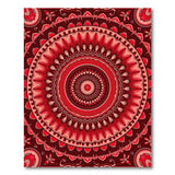 Ornate Red Mandala Floral Rug